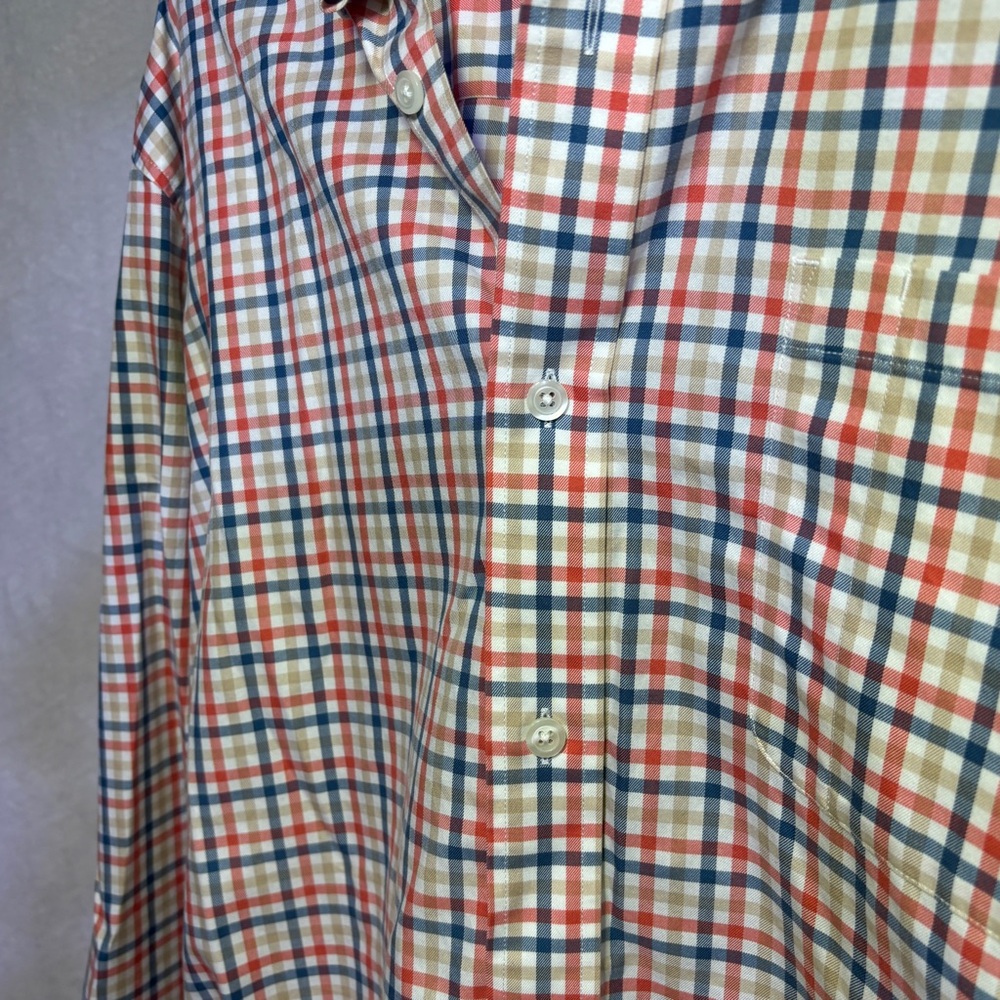 Duluth Trading Co Red and Blue Casual Button Down Shirt - Picture 4 of 7